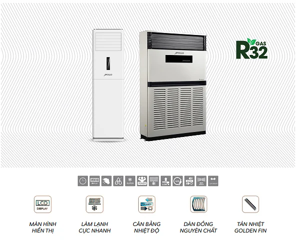 Điều hòa cây Apollo 2 chiều 60.000btu APF/APO-H600